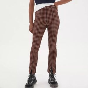 UO TESSA PLAID NOTCHED PANTS